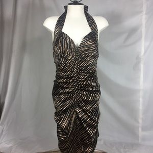Betsey Johnson Sz 6 Animal Print Halter Dress buy one get one 1/2 off